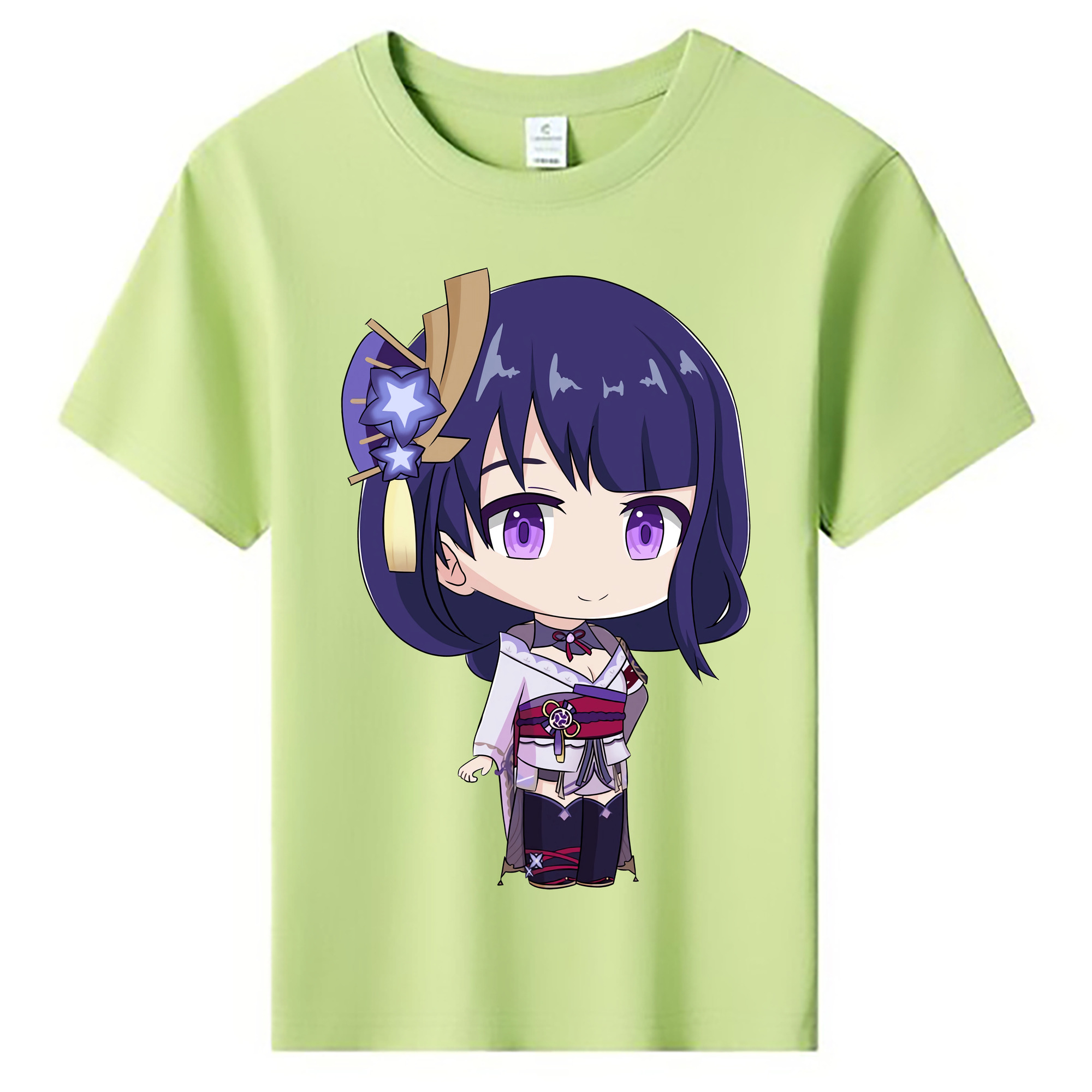 げんし神 雷電将軍 らいでんしょうぐん genshin Raiden Shogun 綿100％キッズTシャツ（フロントプリント）